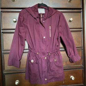 NWOT Deep Plum Utility Jacket